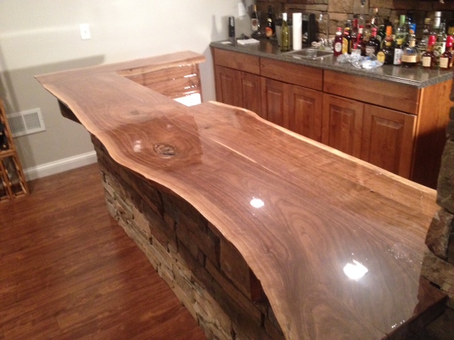 Mark Riley Walnut Live Edge Bar Bagdad Lumber